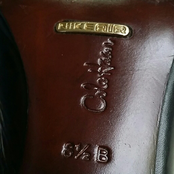 ✔Black Leather Peep Toe Slingback Nike air pumps - Picture 5 of 7